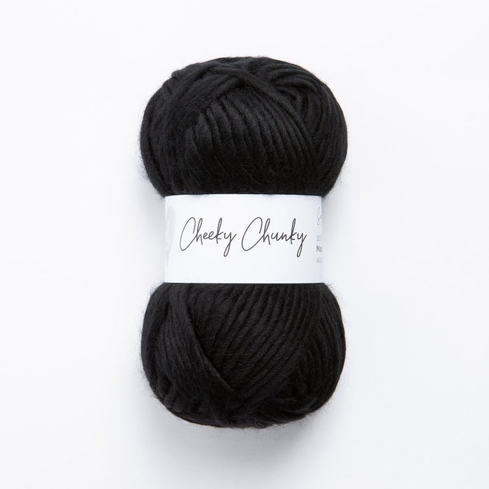 Chunky Yarn Of Acrylic/wool, L: 15 m, Mega , Black, 300 G, 1 Ball
