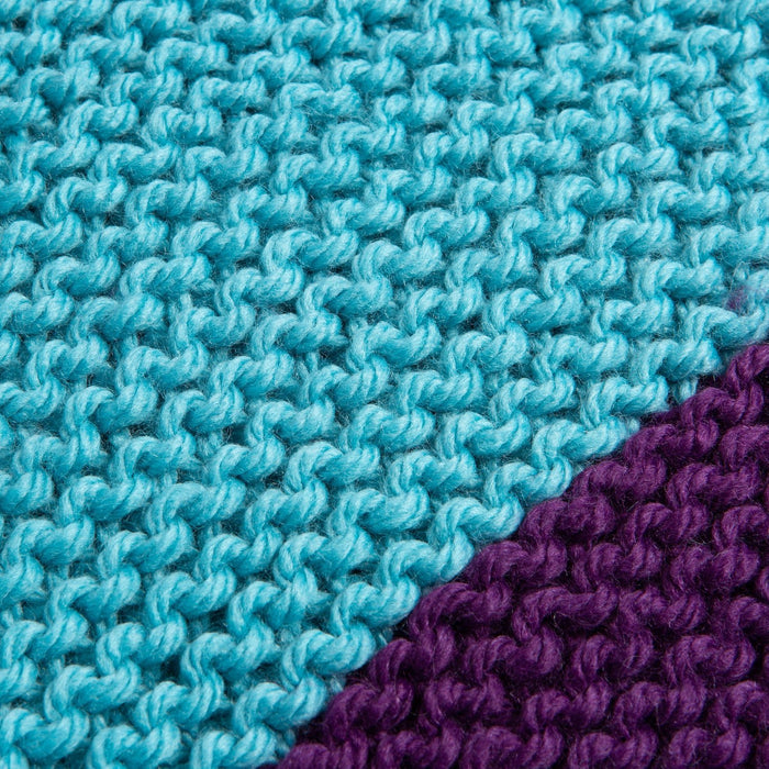 Stripy Blanket Beginners Knitting Kit Blue Breeze Easy Beginners Blanket  Blanket Pattern by Wool Couture 