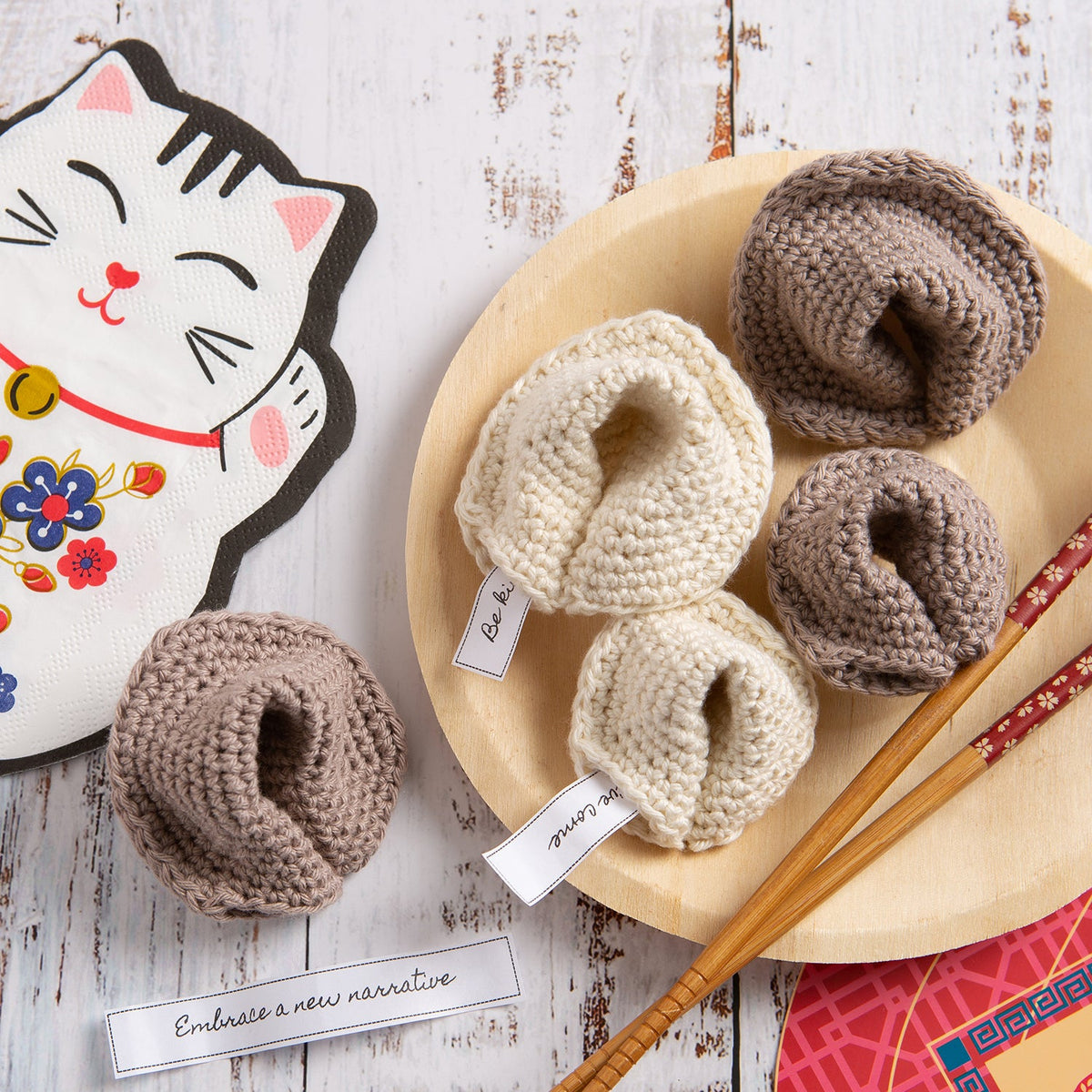 Fortune Cookie Crochet Kit Wool Couture