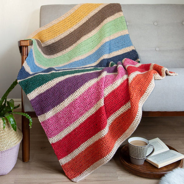 Striped Dot Blanket Crochet Kit