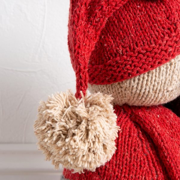 Santa's Hat and Beard Christmas Knitting Kit. Holiday Christmas Knitting Kit.  Knitted Santa Hat Pattern. Kit by Wool Couture 