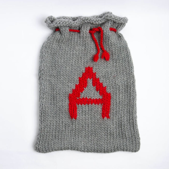 Adult Santa Hat Knitting Kit. Christmas Knitting Kit. Easy Knitting Kit.  Pattern by Wool Couture 