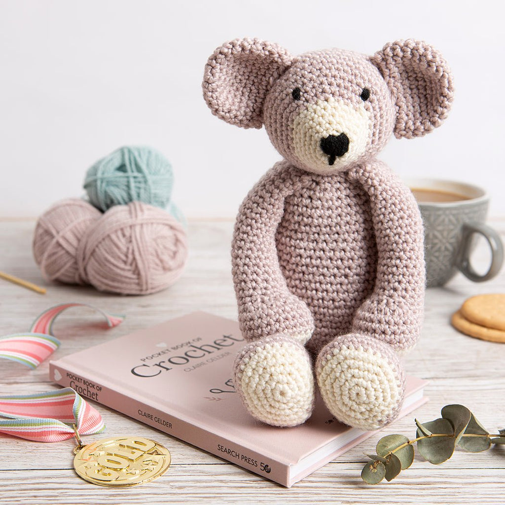 Teddy Bear Crochet Kit + Crochet Pocket Book - Gold Level– Wool Couture